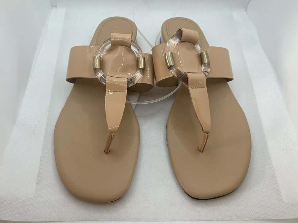 Calvin Klein румяна голая поскользнуться на стринги тапочки сандалии туфли размер 7 совершенно новый - Изображение 4 из 4