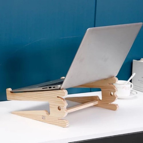 Faltbar Notebook-Ständer Holz Notebook-Kühlpad Neu Laptop-Ständer Schreibtisch - Bild 9 von 11