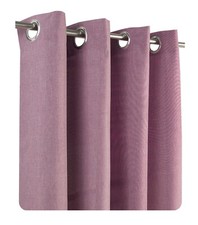 Gardine Vorhänge Leinen Optik Lichtdurchlässig Ösen Kräusel, Farbe wählbar