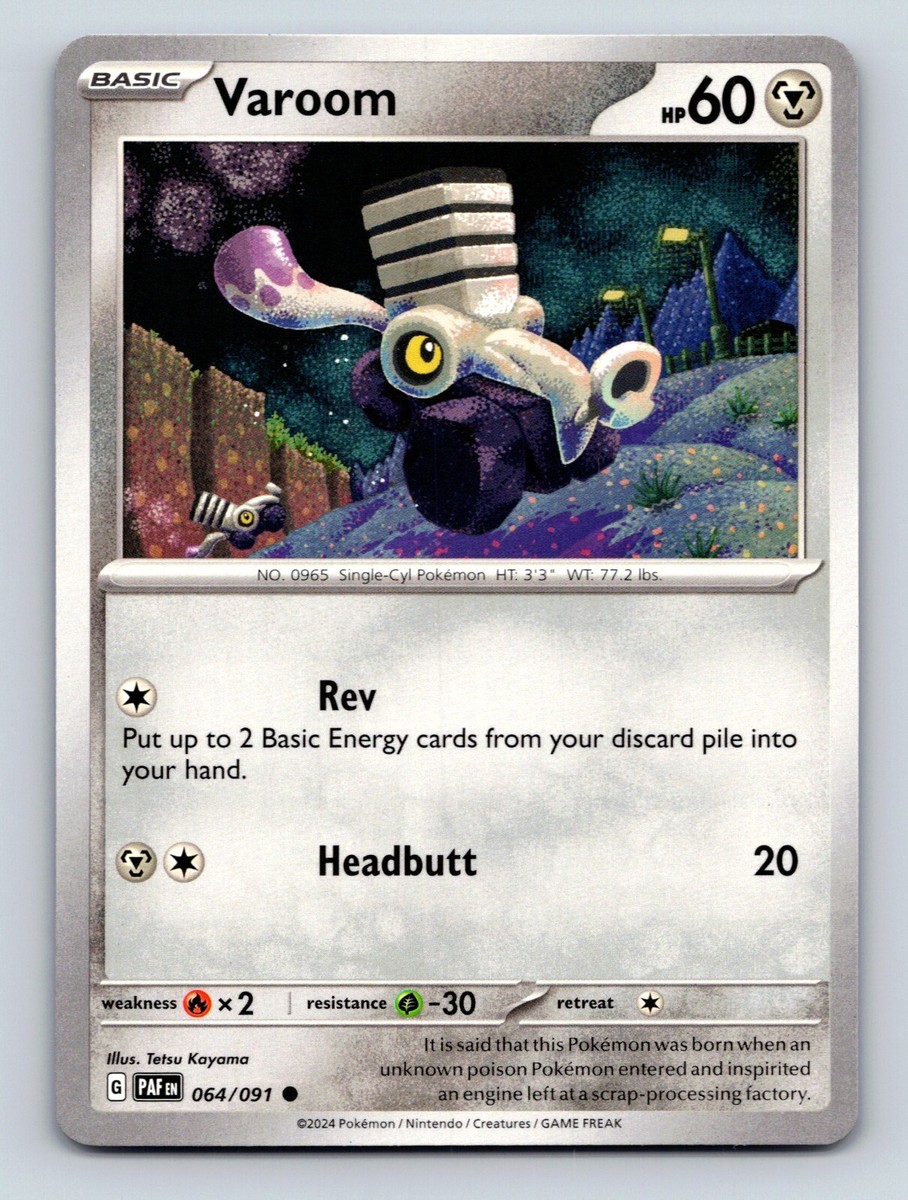varoom pokemon card value Varoom SV3 117/108 AR main image 0