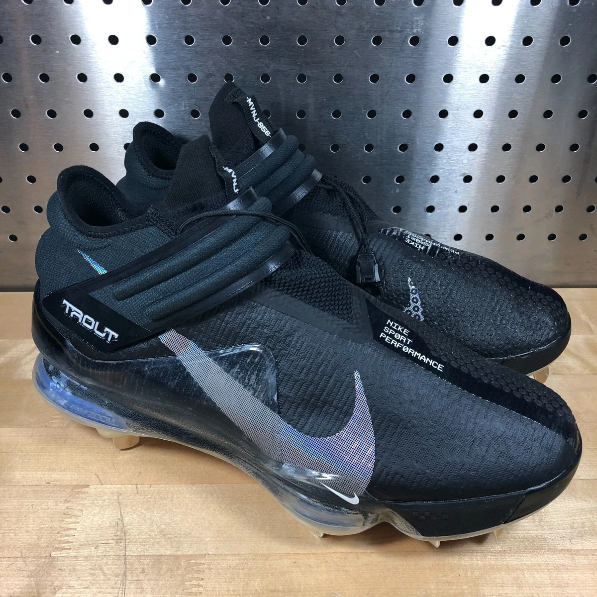 New Nike Force Zoom Trout 7 Metal Baseball Blk Cleats CI3134 008 Mens Sz 11
