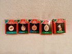 5 Miniature Hallmark Keepsake Ornaments, Original Boxes, 1991 - 1992 — photo 1