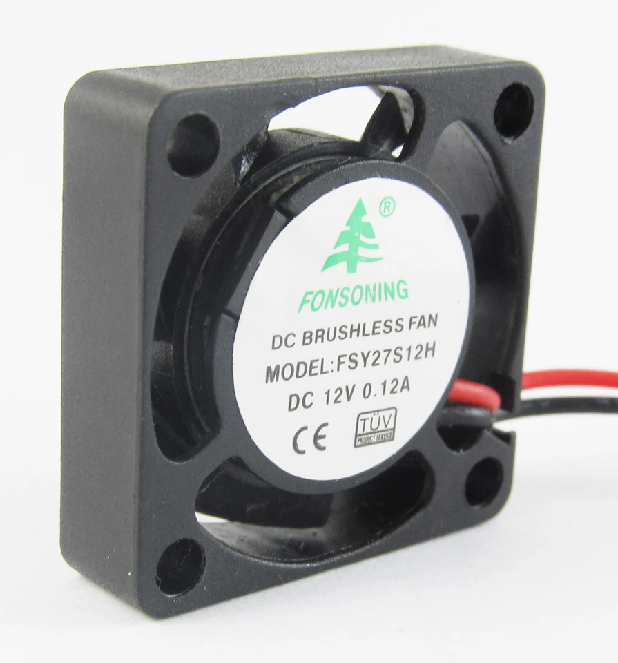 5pcs New MINI Brushless DC Cooling Fan 2 wire 12V 0.12A 25x25x7mm 25mm 2507 - Image 2 of 4