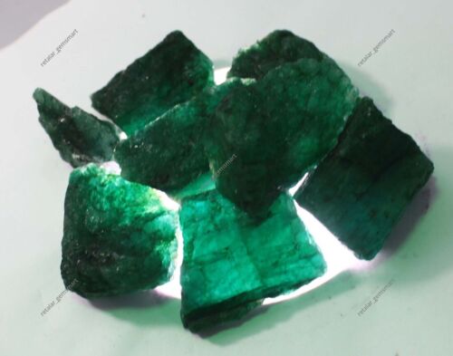 1000 Ct Natural Emerald Green Earth Mined Huge Rough CERTIFIED Loose Gemstone - Picture 3 of 7