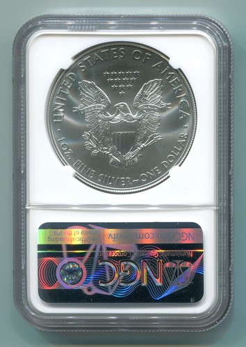 T-1 2021 American Silver Eagle Heráldico NGC MS69 Marrón Etiqueta Tipo Uno Plaza - Imagen 2 de 2