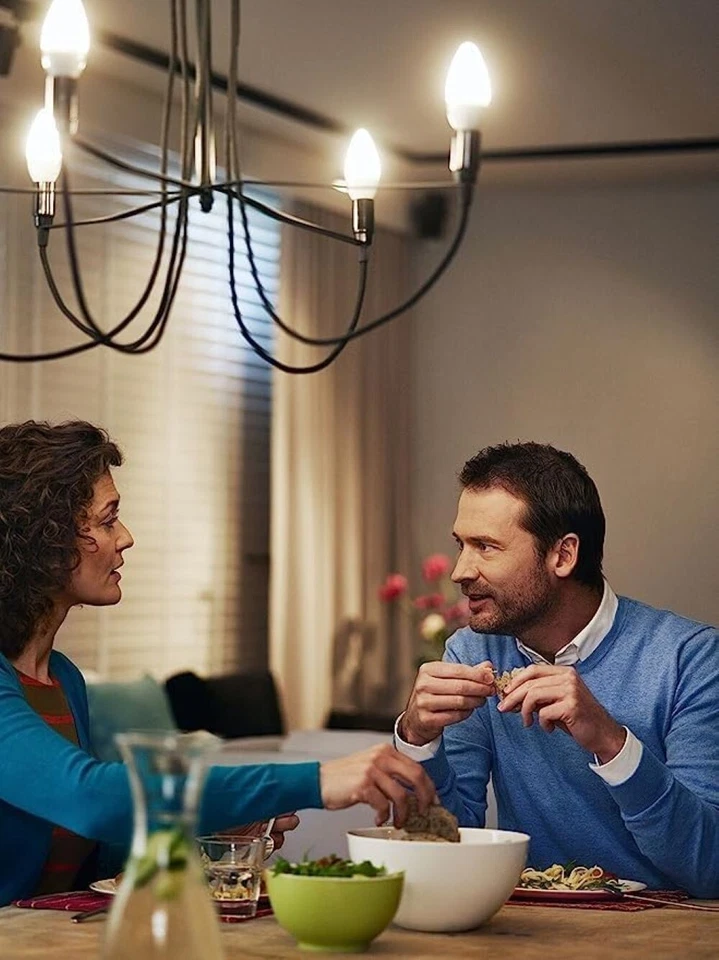 Philips CorePro 5.5W E14 LED Candle Bulb 2700K Warm White Frosted 4 Pack Non-Dim - Image 4 of 4