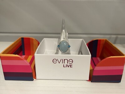New Milky Blue Quartz (?) Ring Size 6 ~ Unsure Of Gem Type