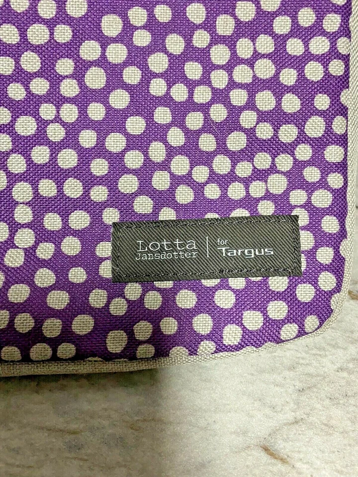 Lotta Jansdotter para computadora portátil TARGUS estuche púrpura gris con cremallera Foto 3 de 4