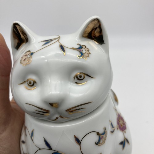 JUEGO DE 2 Taza de Colección Henriksen Importaciones 3D para Gato y Tazón de Azúcar Manija de Cola Floral Oro - Imagen 13 de 14