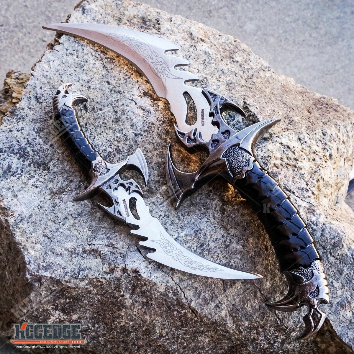 Authentic Blades Coltello Multiuso CHEO - Lama Fissa In Acciaio Al Carbonio 20 Cm - Fatto A Mano Per Barbecue E Cucina