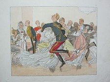1880 MILITARY COMIC PRINT ~ SHAKESPEARE QUOTE ARTILLERY ARMY OFFICERS SENTRY