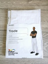 Dulux Trade Decorator Trousers White Multiple Sizes New in box quality Workwear.