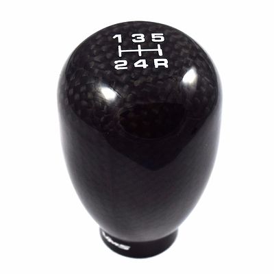 REAL CARBON FIBER RACING SHIFT KNOB ALUMINUM FITS NISSAN 10X1.25MM - 5 SPEED MT