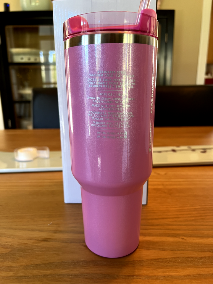 STANLEY X STARBUCKS WINTER PINK CUP 40oz TUMBLER LIMITED EDITION NEW eBay