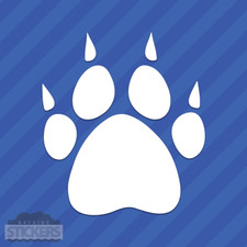 Wolf Track Paw Print Vinyl Decal Sticker