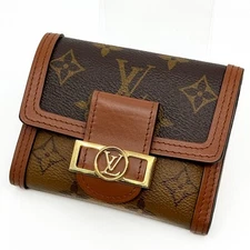 LOUIS VUITTON Portefeuille Dauphine Compact Monogram wallet Reverse Canvas Auth