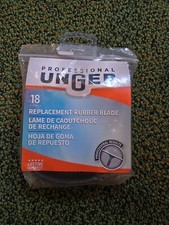 Unger Professional Cut-to-Size Replacement Rubber Squeegee 18 In, Black