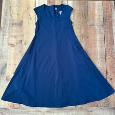 Uniqlo x Theory blue sleeveless midi dress women's xs