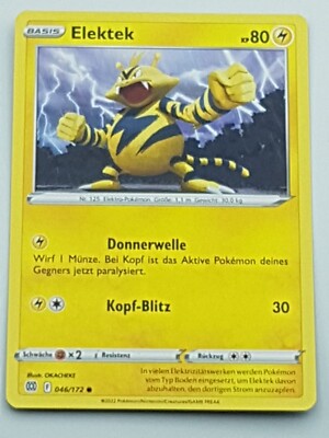 Pokémon TCG Einzelkarte Elektek bespielt