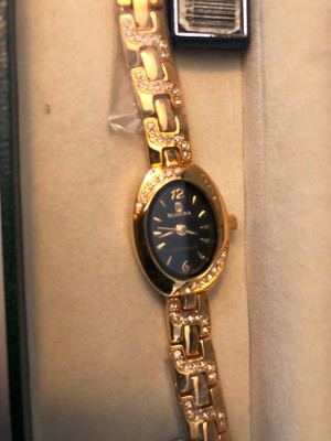 Woman s Olivera gold watch with tag