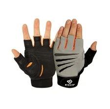 BIONIC Mens Fitness Gloves Gym Half Finger Natural Perfect Fit Size XXL