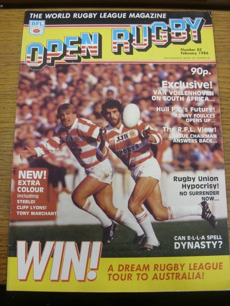 Open Rugby Magazine N°102 - Février 1988 - Rugby League - Envoi Gratuit UK