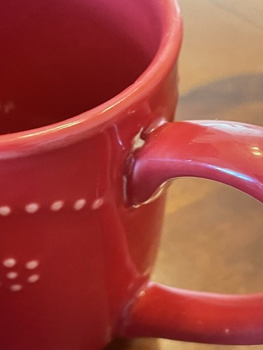 Food Network Fontinella Red Mugs Set Of 5 - Picture 4 of 6