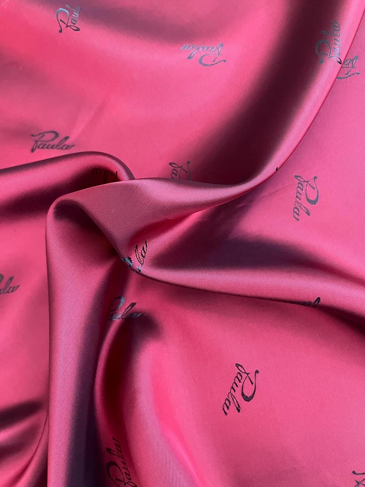 Tela de forro de chaqueta borgoña de lujo - Jacquard "Paula" monograma Foto 2 de 4