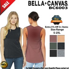 BELLA CANVAS BC6003 Womens Sleeveless Jersey Muscle Crew Neck Stylish Tank Top