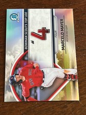 2023 Bowman Chrome Scouts Top 100 Refractor Marcelo Mayer Boston Red Sox #BTP-4