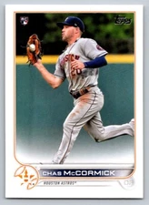 2022 Topps Series 1 - Chas McCormick #135 Fielding, Grey Jersey (RC)