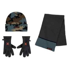 Hurley Boys' Beanie, Gloves and Scarf Set Size 8-20