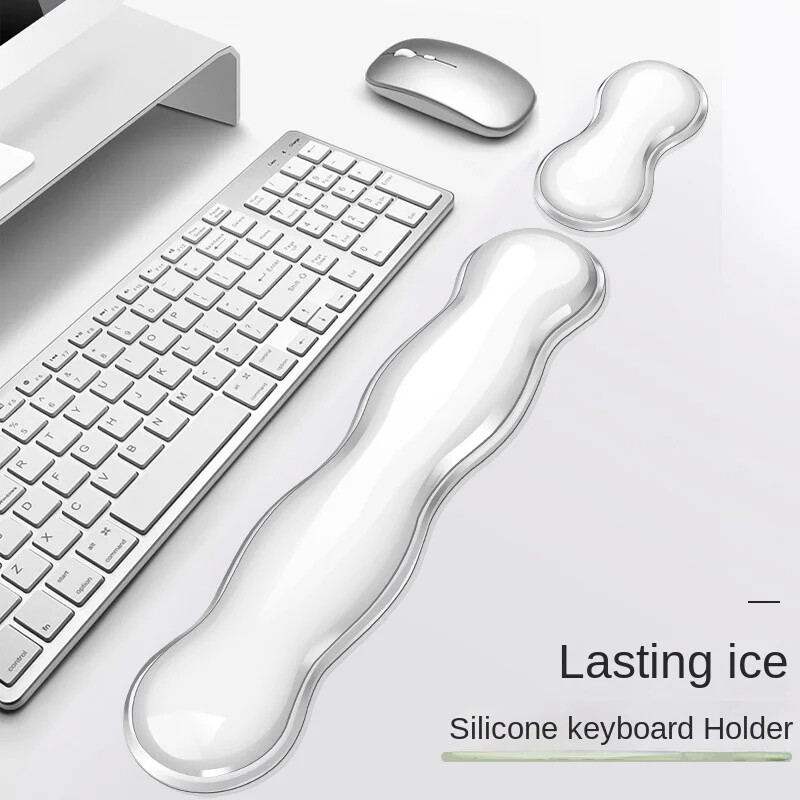 Ergonomic Mouse Pad with Wrist Rest, Keyboard Rest, and Anti-Slip Base for Office Comfort-image