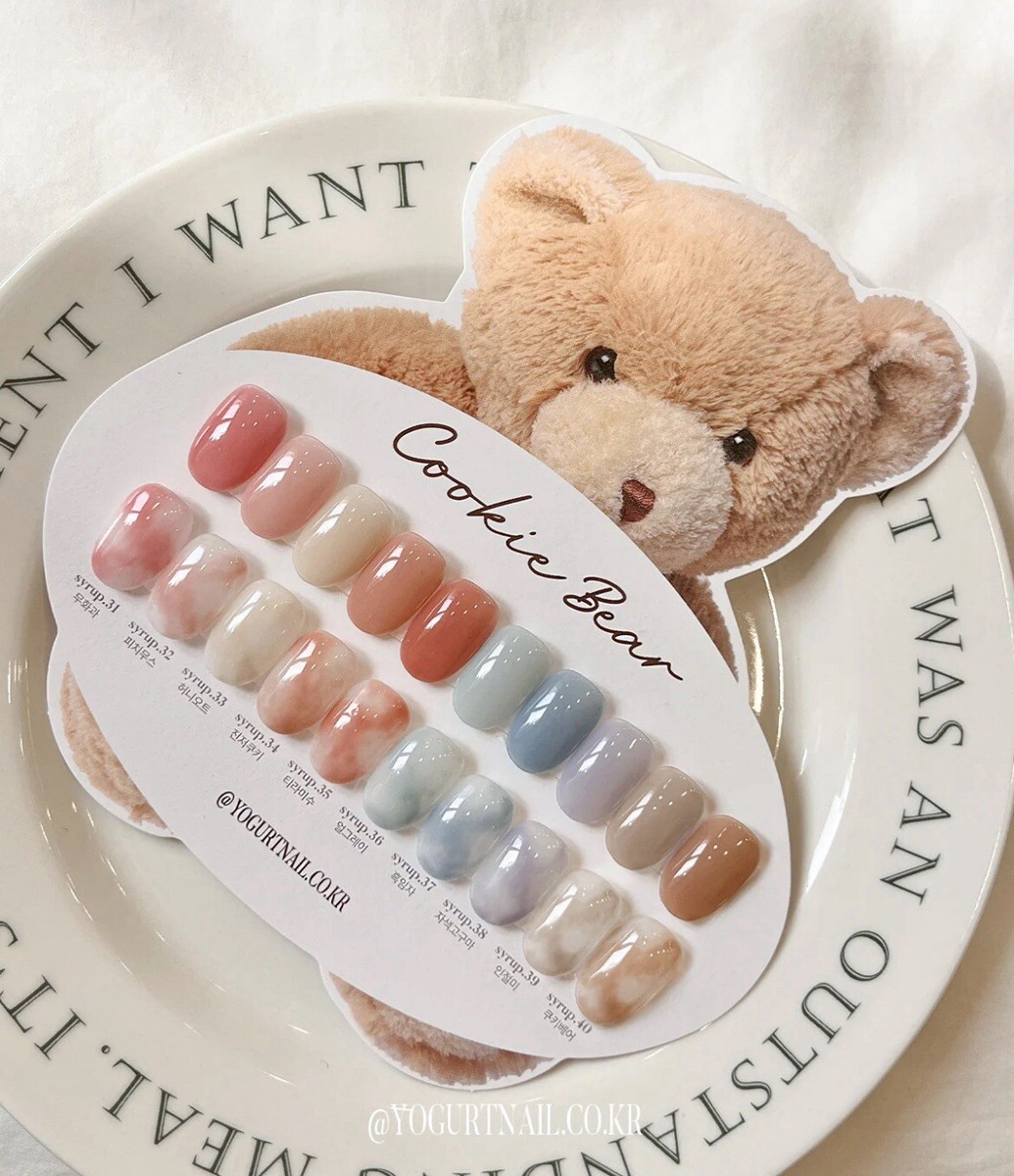 Yogurt Nail Korea Cookie Bear Collection *10 Colors Set* Syrup Gel
