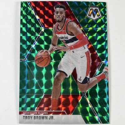 2019-2020 Mosaic Troy Brown Jr Green Prizm #162 Washington Wizards Parallel