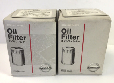 じゃすみん Lot of 2 Genuine Nissan Oil Filter 15208-53J00 15208-53J0A