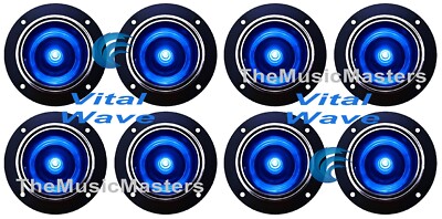 Pack inch Blue LED Super Bullet Horn TWEETER Speakers Car Audio Home  Stereo