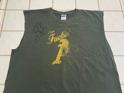 OAKLAND F++Kin' A'S  T-Shirt Signed By STEVE ZETRO SOUZA of EXODUS Mens Size XL