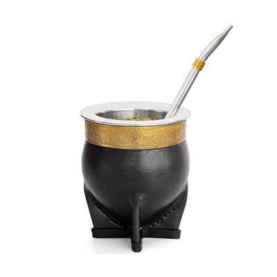 Cuopru Premium Argentina Imperial Yerba Mate Cup with Bombilla Mate (Straw) S...