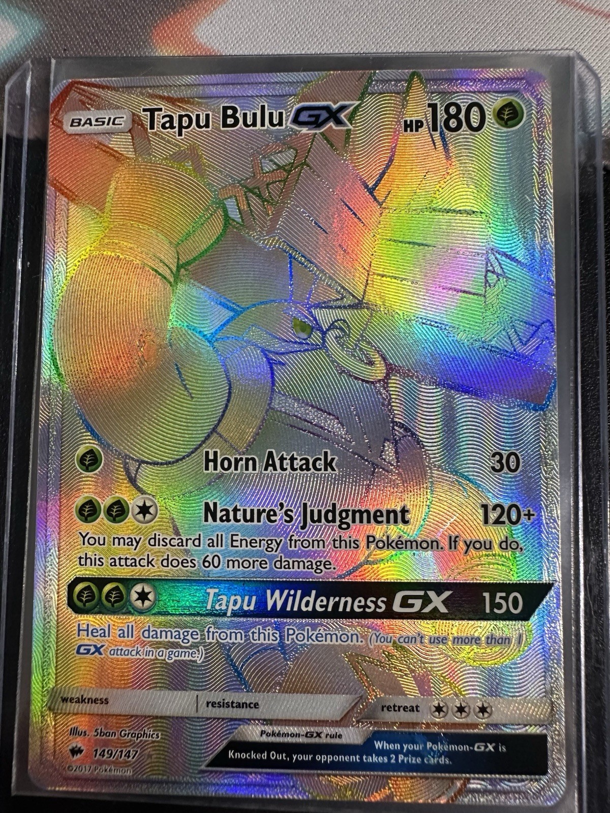 Tapu Bulu GX - 149/147 - Pokemon Burning Shadows Sun & Moon Secret Rare Card NM