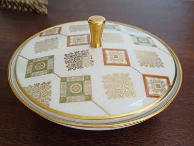 Edelstein Bavaria - Deckeldose Bonboniere Bunt Und Gold gebraucht