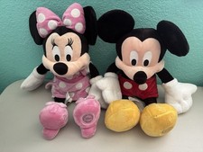 Mickey Mouse Minnie Mouse 18" Plush Dolls Disney Store Original
