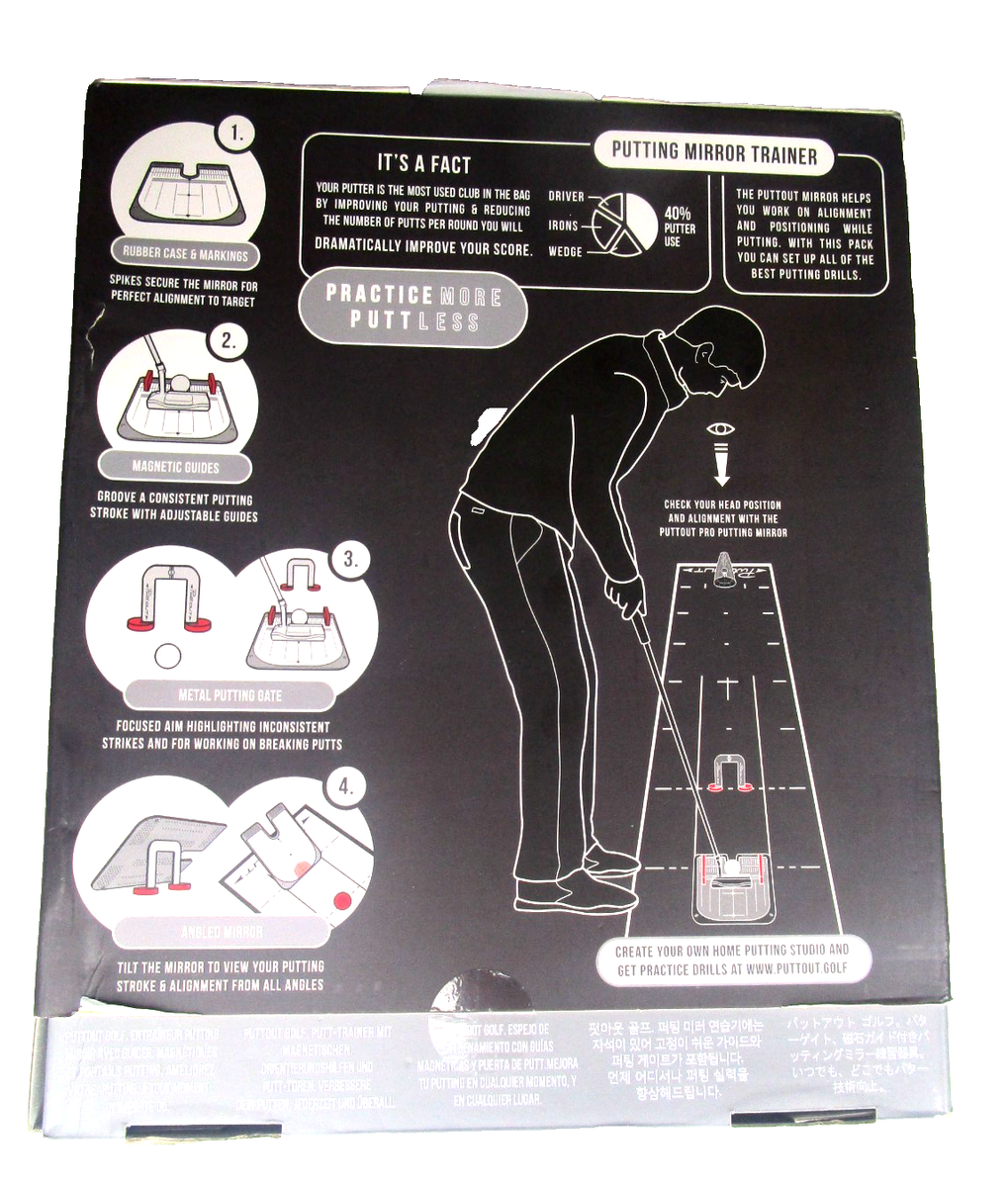 PuttOut Putting Mirror Trainer~Training Gate with Magnetic Guides