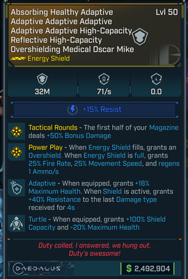 Borderlands 4   MODDED Shield   32 million capacity   Lvl 50   PS PC XBOX