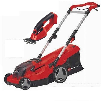Einhell Akku-Rasenmäher GE-CM 36/37 - 36V ( 2 x 18V ) Solo + Grasschere