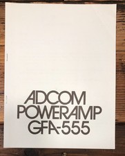 Adcom GFA-555 Amplifier Owners / User Manual ...
