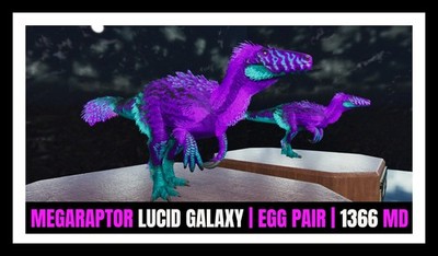 ARK Survival Ascended PvE MEGARAPTOR LUCID GALAXY TOP EGG Pair PC/XBOX/PS5 ASA