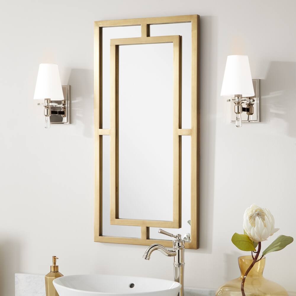 Signature Hardware 21945 LBA Rectangle Stainless Steel Wall Mirror - 18 x 36 - 13690₽