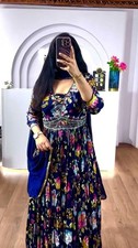 GOWN SALWAR KAMEEZ PAKISTANI INDIAN WEDDING PARTY WEAR DRESS BOLLYWOOD SUIT NEW