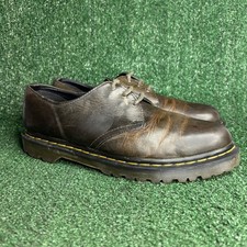 Dr Martens 1461 Distressed Leather Bouncing Soles Oxford Shoes Brown Mens Sz 11